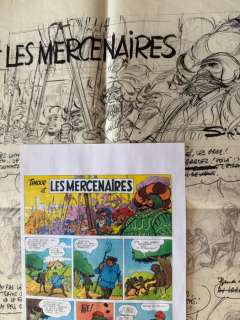 Sirius - 1 Original preliminary page - Les Timour - Timour -Les MERCENAIRES-planche de création sur calque | Catawiki