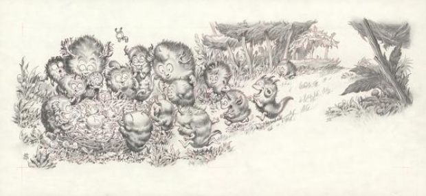 Stan Manoukian | Illustration originale - Monstre n’est pas bleu - Monstre | Daniel Maghen