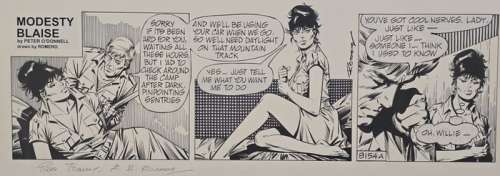 E.B. Romero - 1 Original page - Modesty Blaise - Original Strip 8154A | Catawiki
