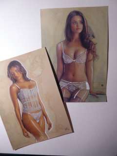 Le Hénanff, Fabrice - 2 Original colour drawing - Pin Up - 2024 | Catawiki