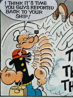 Mevin, Bill - 1 Original colour page - Popeye - The Cracked Egg - 1980 | Catawiki