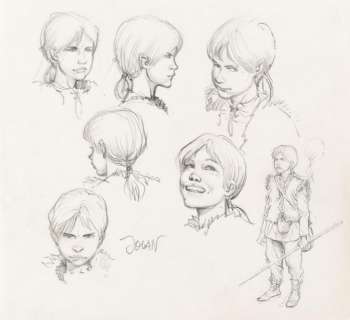 Grzegorz Rosinski (b. 1941) Drawing of character Jolan | Desa Unicum