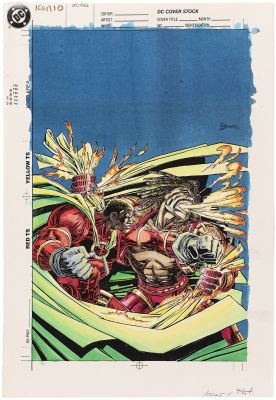 Lot 65 - NOELLE GIDDINGS ICON #10 COMIC BOOK COVER ORIGINAL COLOR ART. | Hake’s