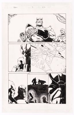 Lot 139 - JIM STARLIN THANOS #2 COMIC BOOK PAGE ORIGINAL ART. | Hake’s