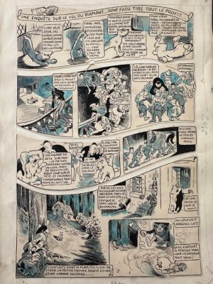 Probst, Pierre - 1 Original page - Le Bouffic et Plumet - Chez Blanche Neige page 5 - 1945 | Catawiki