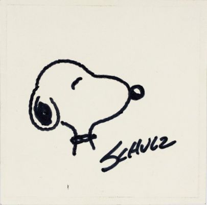 Charles Schulz - 1 Original drawing - Peanuts / Snoopy - with COA | Catawiki