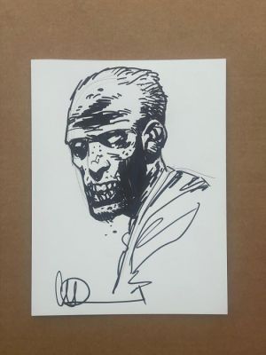 Charlie Adlard - 1 Original drawing - The Walking Dead - Zombie | Catawiki