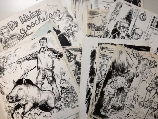 Buth - 35 Original drawing - Originele grote illustraties uit Ons Zondagsblad - 1950 | Catawiki