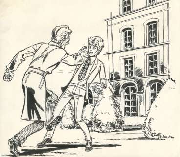 Malik | Langelot suspect, ensemble de trois illustrations… | Millon