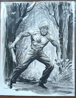 Bill Reinhold - 1 Original colour drawing - Badger - 2016 | Catawiki