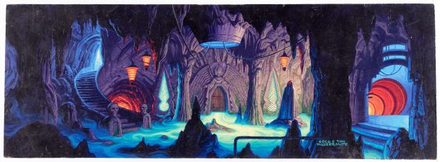 Lot 17 - THE BROTHERS HILDEBRANDT THE SPIRIT "THE UNDERGROUND" ANIMATION PRE-PRODUCTION ORIGINAL ART PAINTING. | Hake’s