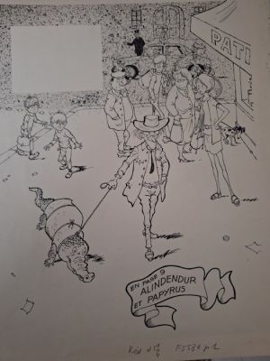 Trubert, Jean - 1 Page originale + colorisation - Alindendur et Papyrus - 1956 | Catawiki