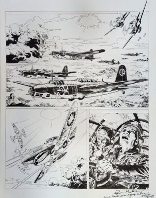Molinari, Félix - 1 Original page - Les Tigres Volants T1 - Raids sur Rangoon - 1994