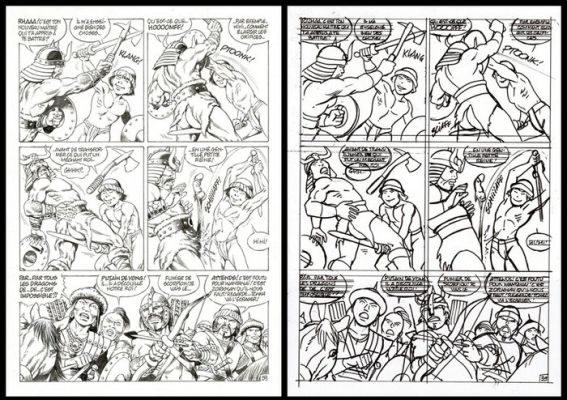 Mitton, Jean-Yves - 2 Original page - Kzara ou les Nuits Barbares - 2011 | Catawiki