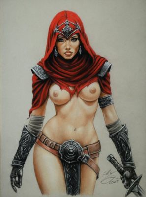 Sly - 1 Original colour drawing - Warrior Woman - Warrior Woman - 2025 | Catawiki