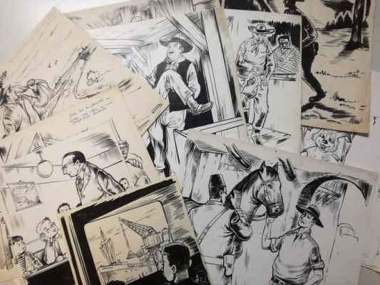 Buth - 36 Original drawing - Originele grote illustraties uit ’t Kapoentje, Ons Zondagsblad, Het Jonge Volk - 1950 | Catawiki