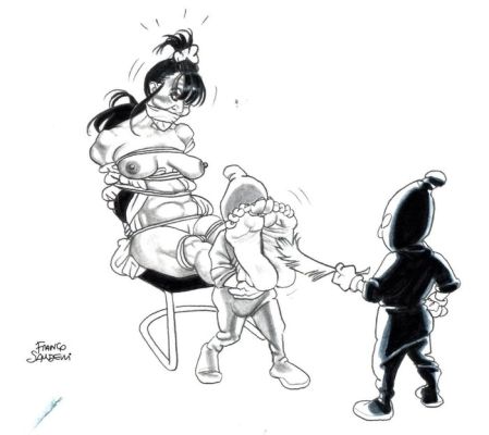 Saudelli, Franco - 1 Original colour page - Bondage - "Femmine alla corda..." - 1990 | Catawiki