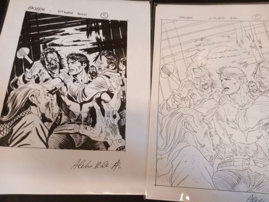 Piccinelli, Alessandro - 2 Couverture originale + dessin préliminaire - Zagor - inedita - 2020 | Catawiki