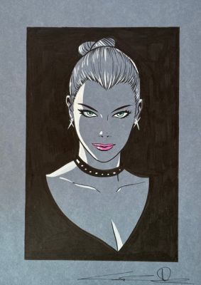 Candita, Giuseppe - 1 Original colour drawing - Diabolik - Eva “ luce notturna “ - 2026 | Catawiki