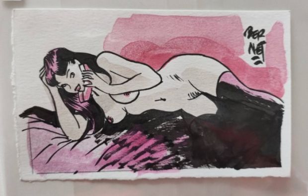 Bernet, Jordi - Original colour drawing - Chiara di notte (Clara de noche) | Catawiki