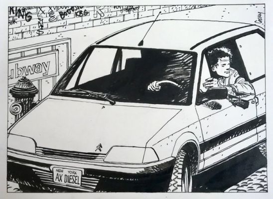 Cosey (Cosendey, Bernard) - Original drawing - Jonathan - Calendrier Citroën - 1989 | Catawiki