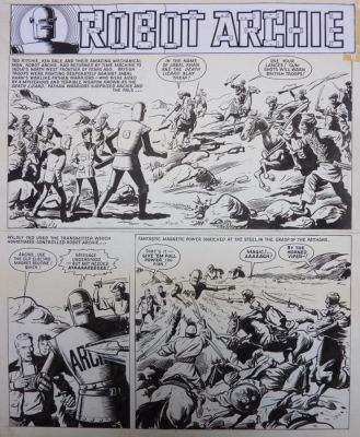 Kearon, Ted - Original page - Archie de man van staal - The Death Lizard - 1970 | Catawiki