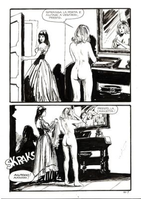 Manara, Milo - 1 Original page - Jolanda De Almaviva #50 - "La foresta degli impiccati" - 1973 | Catawiki