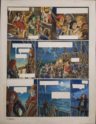 Magnin, Florence - 1 Original colour page - Mary La Noire T1 - La passe de l’eau delà - 1997 | Catawiki