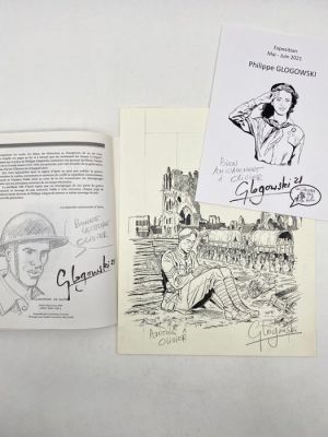 Glogowski, Philippe - Couverture originale + album EO dédicacé + ex-libris signé - Le Cahier - 2000/2021 | Catawiki