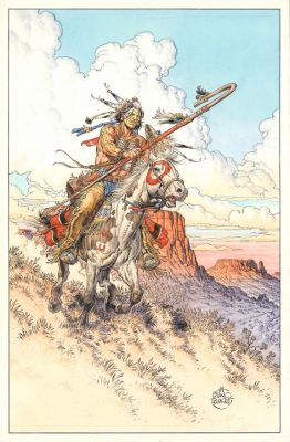 Michel Blanc-Dumont | Illustration originale, Guerrier à cheval - Jonathan Cartland | Daniel Maghen