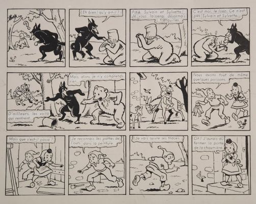 Cuvillier, Maurice - 1 Original page - Sylvain et Sylvette - 1957 | Catawiki