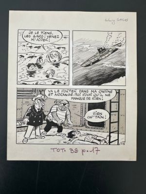 Tabary, Jean - 1 Original page - Totoche Poche N°32, page 17 - 1974