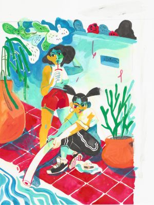 Molly Mendoza | Out by the Pool | Athenaeum Comic Art