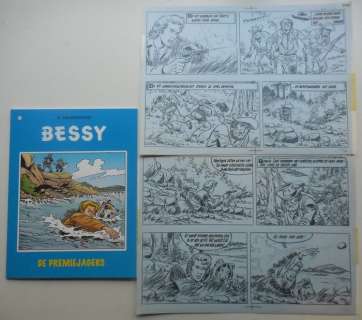 Bessy 18 | Album met originele pagina (p.14)  - De premiejagers  - sc  - 1e druk heruitgave  - (2010) | Catawiki