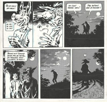 Rochette, Jean-Marc - 1 Original page - Edmond Le Cochon - La Mouche | Echo des Savanes - 1979 | Catawiki