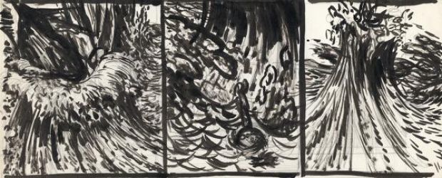 Paul Cuvelier | Strip préparatoire numéroté 32-A - Corentin | Daniel Maghen