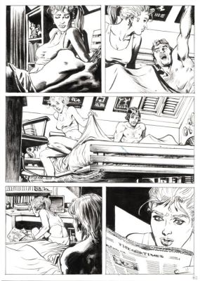 Bigliardo, Daniele - 1 Original page - Dylan Dog Maxi Old Boy #28 - "Svegliarsi ieri" - 2016 | Catawiki