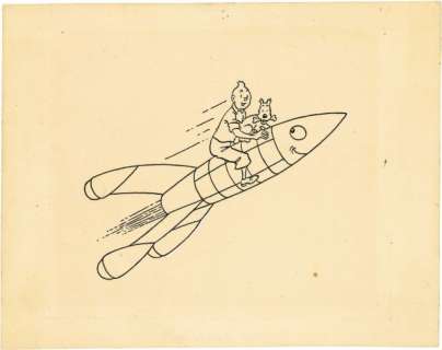 Hergé (Georges Remi Dit) 1907-1983 | TINTIN, MILOU ET LA FUSÉE | Artcurial