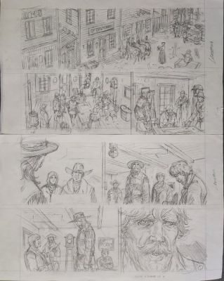 Jacques Lamontagne - 1 Original page - Wild West - T04 La boue et le sang | Catawiki