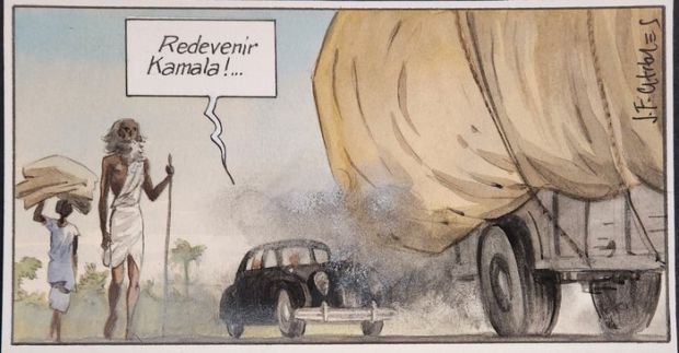 Maryse et Jean Francois Charles - 1 Original colour drawing - India Dreams