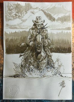 De Vita, Giulio - 1 Original drawing - Tex - Tex sulla neve a cavallo - 2026 | Catawiki