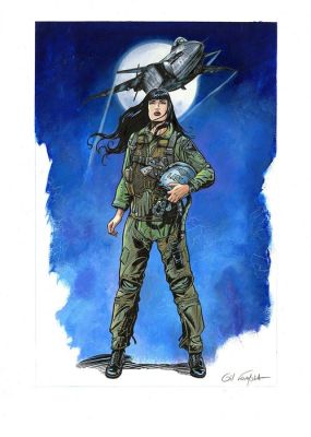 Formosa, Gil - 1 Original colour drawing - Buck Danny - Lady X - 4e de couverture Buck Danny t 55 | Catawiki
