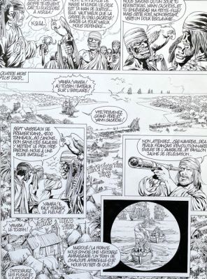 Jean-Yves Mitton - 1 Original page - Les Survivants de l‘Atlantique - 1993