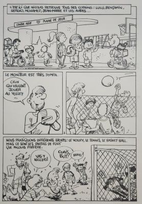 Wasterlain, Marc - 1 Original page - Les vacances de Nicolas - 1988 | Catawiki