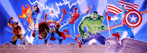 Greg Hildebrandt - Marvel Character Panorama