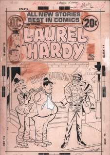 Henry Scarpelli - Larry Harmon‘s Laurel & Hardy #2 Unpublished Cover Art - Signed - 1972