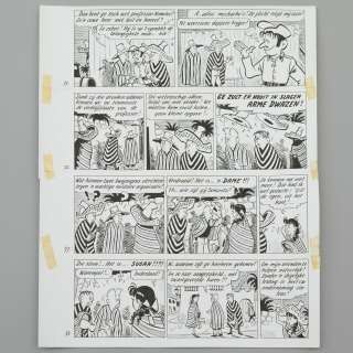 Jozef Van Hove (Pom) (1919-2014) | De Barbier van Bombilla. Originele tekenplaat van de 20ste pagina uit het verhaal. Totaal van 4... | Bernaerts