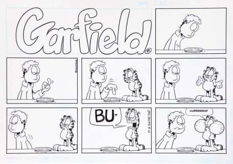 Davis (Jim) | Garfield, planche à l’encre de Chine et au… | Millon