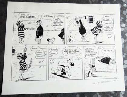 Janvier, Michel | Original Plate in India ink  - Rantanplan | Catawiki