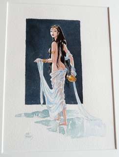 Mirallès, Ana | original colour drawing in watercolours  - Djinn | Catawiki